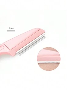 1pc Foldable Mini Eyebrow Razor, Women Personal Grooming Eyebrow Trimmer With Detachable Blades, Body Hair Removal And Repairing Tool, Cosmetic Makeup Tool - Multicolor - View 4