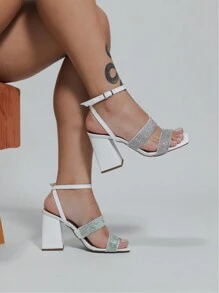 Women Heeled Sandals - trắng - Xem 2