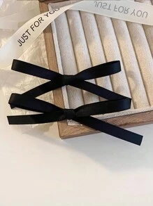 6pcs Simple Ribbon Bow Hair Clips For Girls, Ballet Style Hair Barrettes - Multicolor - View 4