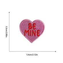 6入組/套愛心和眼睛圖案刺繡燙貼布，適用於衣服、包包、鞋子和帽子裝飾 - 彩色 - 查看 6