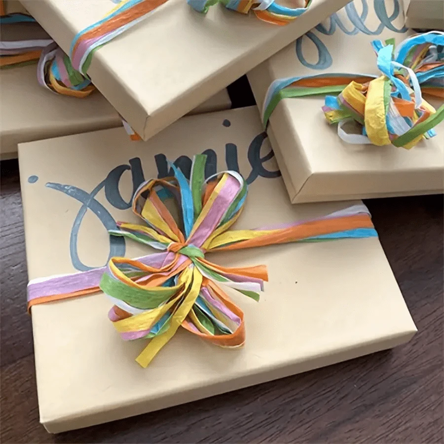 1 dải ruy băng Raffia đầy màu sắc dài 262ft và 6 dây giấy đóng gói màu, hoàn hảo để gói quà và trang trí DIY, ruy băng bó hoa, giấy gói hoa, vải cung cấp thủ công, chất liệu bó hoa cưới tự làm, vật liệu gói quà, ruy băng trang trí bánh, trang trí đám cưới - Nhiều màu - Xem 1