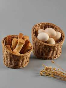 3 قطع/2 قطع/1 قطعة، سلال نسيج بلاستيكية، سلال جدارية عتيقة، سلال تخزين الثوم والزنجبيل للمطبخ، سلال تنظيم المنزل، سلال للفاكهة والخضراوات، مستلزمات المطبخ، أحواض للنباتات المعدنية، سلال معلقة حديثة من الحبال والقش للمناظر الطبيعية الساحلية لديكور الباحة - بني - مشاهدة 11