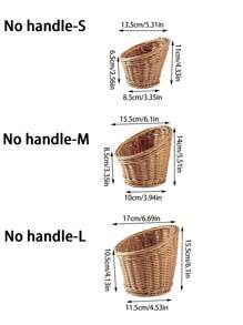 3 قطع/2 قطع/1 قطعة، سلال نسيج بلاستيكية، سلال جدارية عتيقة، سلال تخزين الثوم والزنجبيل للمطبخ، سلال تنظيم المنزل، سلال للفاكهة والخضراوات، مستلزمات المطبخ، أحواض للنباتات المعدنية، سلال معلقة حديثة من الحبال والقش للمناظر الطبيعية الساحلية لديكور الباحة - بني - مشاهدة 5