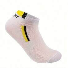 Sports Outdoor 5 Pairs Unisex Letter Graphic Socks, Sports & Breathable Low Cut Socks, Casual Socks For Women & Men - Multicolor - View 5