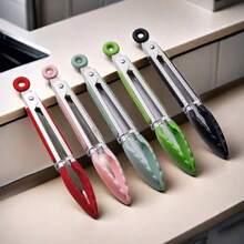 1/2/3/6入組不鏽鋼尖頭烹調鉗，適用於服務、燒烤、沙拉、冰塊、烤箱等使用- 家居使用的完美廚房配件 - 7吋 - 查看 8