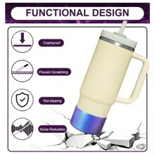 1 件渐变色硅胶靴，适用于 Adventure 和 Iceflow 玻璃杯，防滑保护水瓶套，适用于 12-24 盎司，2.95 英寸/7.5 厘米底盖 - 杯子配件 - 彩色 - 查看 7