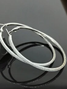 2 pièces Grandes boucles d oreilles exagérées et givrées à personnalité pour femmes, accessoires de fête