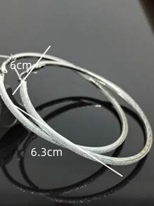 2 pièces Grandes boucles d oreilles exagérées et givrées à personnalité pour femmes, accessoires de fête