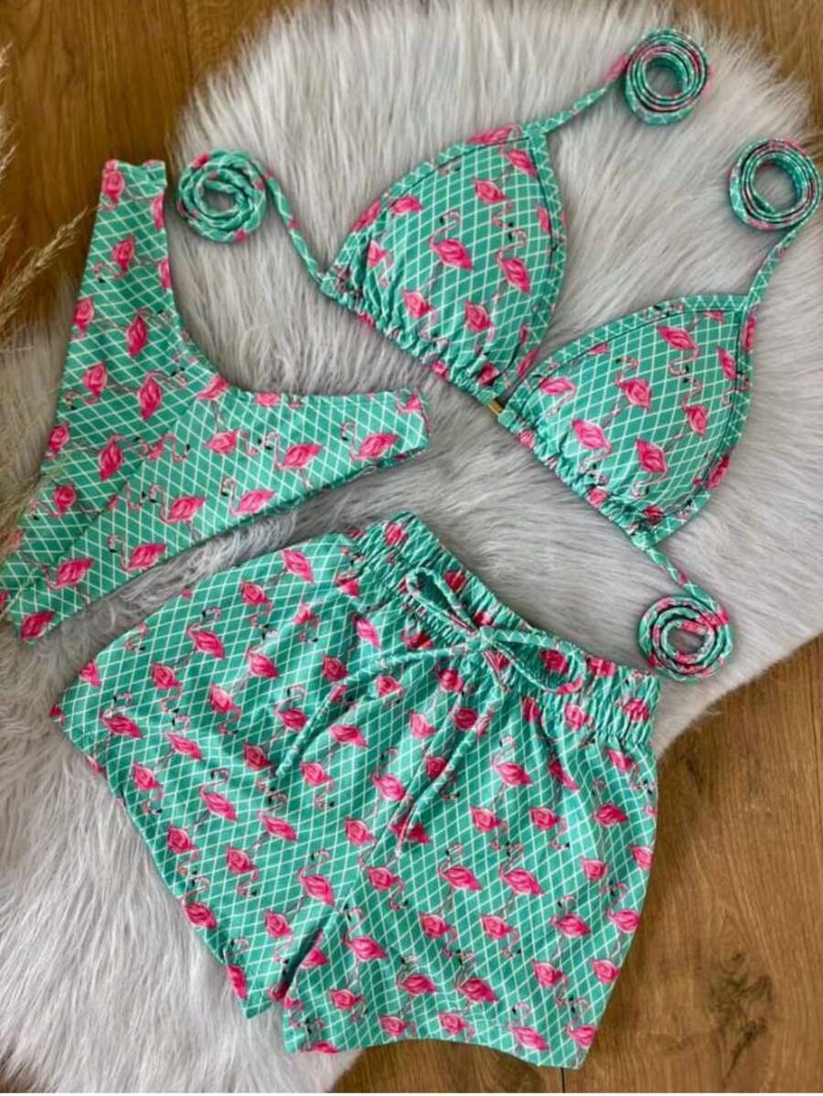 Women Bikini Sets - Green - View 1