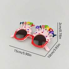 有趣的派對眼鏡蛋糕裝飾，非常受成年人歡迎，是生日自拍道具之一 - 彩色 - 查看 9