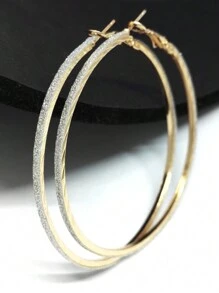 2 pièces Grandes boucles d oreilles exagérées et givrées à personnalité pour femmes, accessoires de fête