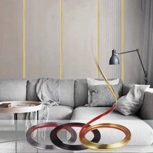 1入組自粘金屬裝飾條用於壁紙，牆面和地面瓷磚覆蓋以及裂縫密封 - 彩色 - 查看 10