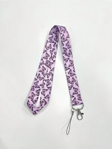 mengtuibian 1pc Cartoon Butterfly ID Card Lanyard, Suitable For Hanging Keys, Phone Lanyards, Game Consoles, Camera Lanyards, Document Lanyards, Access Passes, Transportation Cards, Work Permits, Venue Certificates, Concerts, Cocktail Parties, Etc.