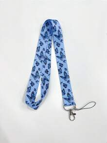 mengtuibian 1pc Cartoon Butterfly ID Card Lanyard, Suitable For Hanging Keys, Phone Lanyards, Game Consoles, Camera Lanyards, Document Lanyards, Access Passes, Transportation Cards, Work Permits, Venue Certificates, Concerts, Cocktail Parties, Etc.