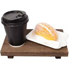 1 件木制托盘，适用于食物、熟食板、奶酪盘、床托盘、咖啡桌托盘、茶盘、厨房餐桌装饰，适合各种场合圣诞礼物 - 黃色 - 查看 3