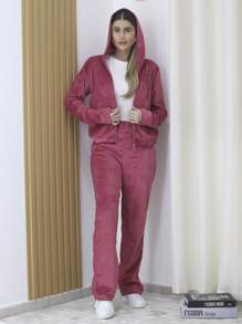 Women Two-Piece Outfits - Rusty Rose - View 1