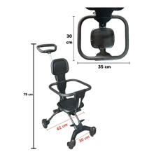 CARRITO DE VIAJE PEGABLE PARA NIÑOS - Negro - Ver 2