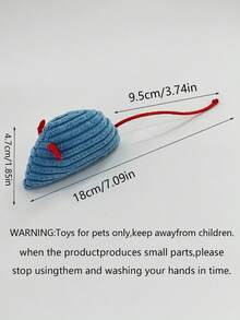 1只仿真老鼠貓玩具，毛絨寵物玩具可磨牙增進食慾，只適用於寵物使用 - 彩色 - 查看 6