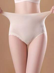 5pcs Women Comfortable Seamless High Waist Underwear, Tummy Control Butt Lifter Panties, High Waist High Elasticity Abdomen Control Shapewear