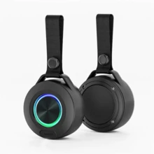 Loa không dây di động mini cao cấp, Hộp âm thanh chống nước có đèn LED nhiều màu sắc với mặt dây chuyền đi xe đạp và dây treo - Màu xanh lam - Xem 3
