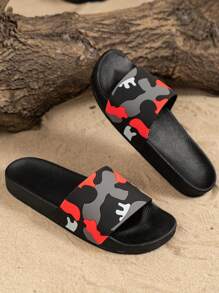 Summer Men Slippers, Korean Fashion Personalized Non-Slip Indoor/Outdoor Beach Slippers - Black - View 4