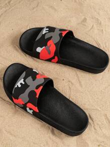 Summer Men Slippers, Korean Fashion Personalized Non-Slip Indoor/Outdoor Beach Slippers - Black - View 3