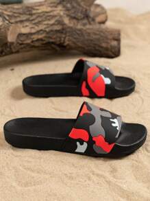 Summer Men Slippers, Korean Fashion Personalized Non-Slip Indoor/Outdoor Beach Slippers - Black - View 6