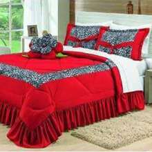 Double Bedspread Kit With Flower Cushion Amazonas Decoration 04 Pieces - 玫紅色 - 查看 5