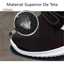 Zapatillas Deportivas De QUANNA Malla Transpirable Para Hombre,para Adolescentes Talla Grande para Hombres, Zapatos Deportivos Suaves Antideslizante, moda ligera y cómoda negro 42 yardas - Negro - Ver 5