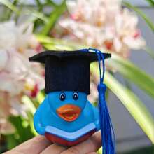 1套2個畢業小鴨（隨機小鴨/流蘇顏色），畢業派對禮物，閱讀日派對禮物，書日派對裝飾 - 彩色 - 查看 1