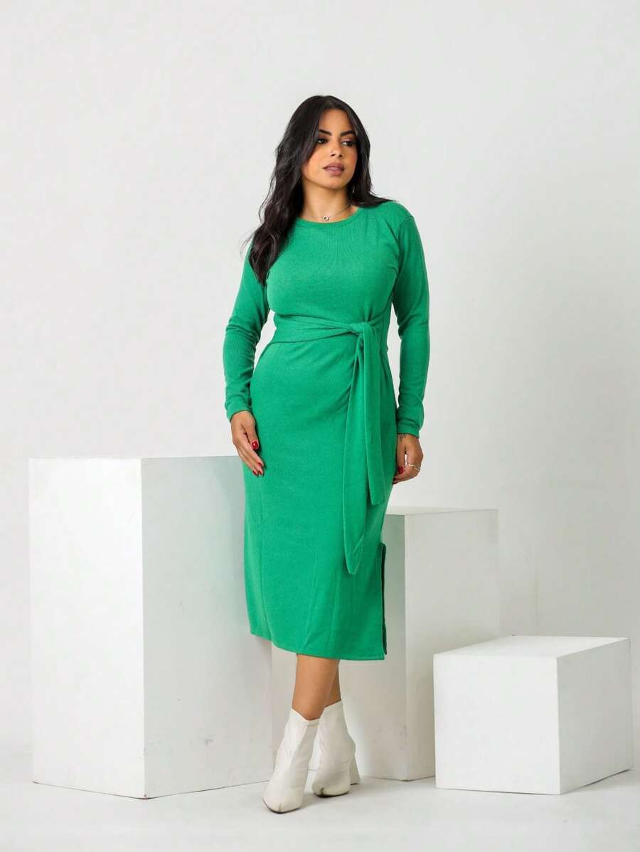 Women Dresses - 橄欖綠 - 查看 1