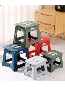 1 件便携式折叠脚凳，承重 300 磅，轻质塑料可折叠脚凳，适用于儿童、厨房、浴室、客厅、户外钓鱼、露营