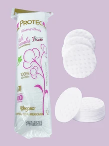 100 Pieces Of Protec Round Makeup Remover Facial Pads/Pads 100% Cotton - White - View 1