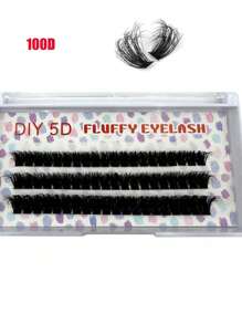 全新 60 束 5D 蓬松水貂睫毛延长自然 3D 俄罗斯卷假睫毛单根 100D/80D 簇睫毛 睫毛簇、睫毛簇、单根睫毛、睫毛、假睫毛 - D - 查看 10