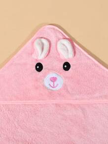 1 toalla de baño para bebé con poncho con capucha de dibujos animados súper suave, altamente absorbente y diseñada para recién nacidos