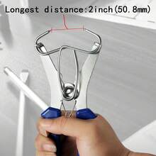 彈簧夾套裝，8支彈簧夾和1支鉗子，適用於木工、木裝飾、模具、相框 - 藍色 - 查看 2