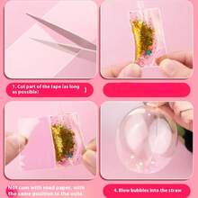 1入奈米膠泡泡橡皮泥吹泡泡套裝，包含DIY雙面膠帶，奶油膠和Gooka奈米膠水 - 彩色 - 查看 6