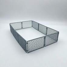 创意MOC小颗粒堆积男孩木栅栏隔离网防护网DIY路障工具道具儿童拼装玩具万圣节 - 灰色 - 查看 3