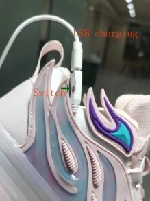 Unisex LED Rechargeable Light Up Sneakers, Multifunctional Transforming Roller Skates With Removable Wheels For Outdoor Activities And Sports Skating Shoes For Kids