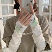 1pc (2 Pieces Set) Sun Protection Ice Silk Sleeve Sleeves For Summer Outdoor Sun Protection And UV Protection. Cute And Loose Arm-Protecting Sleeves - Multicolor - View 3