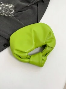 Fashionable Simple Pleated Cloud Handbag, New Versatile Shoulder/Underarm Bag - Green - View 8
