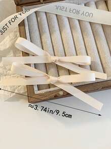 6pcs Simple Ribbon Bow Hair Clips For Girls, Ballet Style Hair Barrettes - Multicolor - View 5