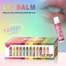 MISS FACTORX 60 حبة/صندوق، طقم هدية شفاه شكل قلب 12 نكهة، ترطيب عميق 5 جرام، ترطيب عالي،مغذية ومنيرة لعناية الشفاه، هدية مثالية للنساء ،تفضيلات الحفلات - 60 قطعة/صندوق هدية بلسم الشفاه الحب - مشاهدة 10