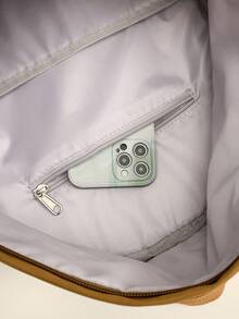 男士背包，大容量防水減負休閒背包，可調節電腦學生背包側背包散步背包Sprayground學校背包書包大學生包工作暑假攜帶實用禮品個性化禮品男人男友爸爸丈夫父親節禮品 - 卡其色 - 查看 4