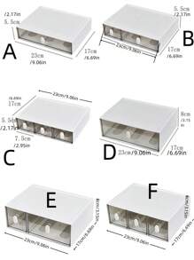 1 pezzo Divisore per cassetti bianco semplice ed elegante, compatto, impilabile e combinabile per la conservazione di articoli di cartoleria e cosmetici
