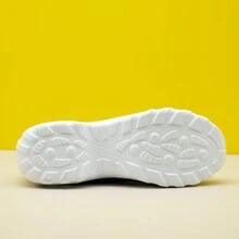 女士棕色菱形图案针织休闲便鞋，透气舞鞋 - 棕色 - 查看 7