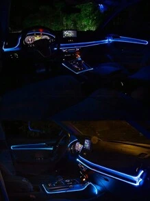 196.8in/5m Car Atmosphere Light, USB Power Supply DIY Decorative Instrument Board Atmosphere, LED Light Belt, Neon Light Flash, Suitable For Cars, Gardens, Decorations