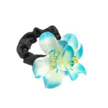 1 Stück bunte künstliche Orchideen Blume Haargummi, frische Blumen Dehnbare Haargummis für Hochzeit, Party und Urlaub, Haaraccessoires, Zopfhalter, Haargummis, Haarseil, Haargummis für Zöpfe