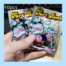 10入組臭袋惡作劇炸彈，惡作劇屁彈禮物，臭袋玩笑，臭彈袋 - 彩色 - 查看 1