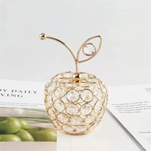 1pc, Fruit Crystal Decoration, Fruit DDecoration, Fruit Candlestick, Suitable For Home Restaurant Decoration, Holiday Gift, Wedding Party
